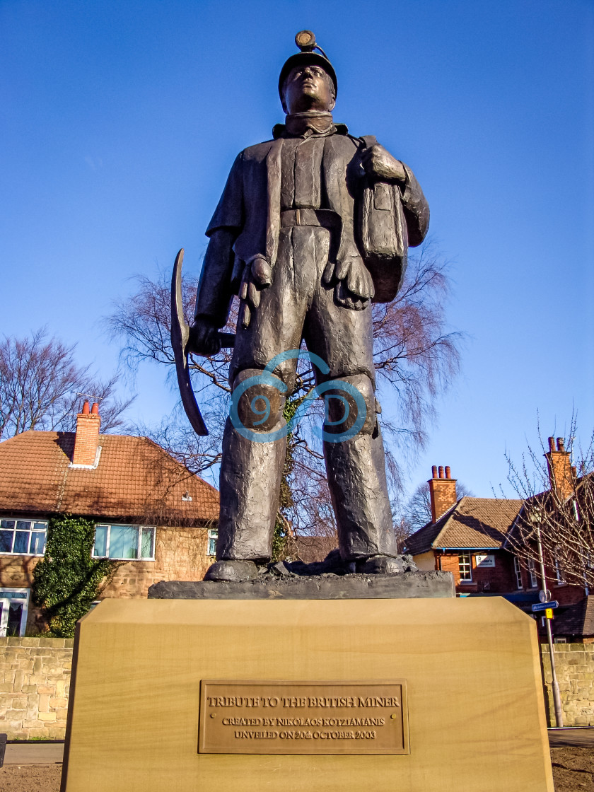 "Tribute to the British Miner" stock image