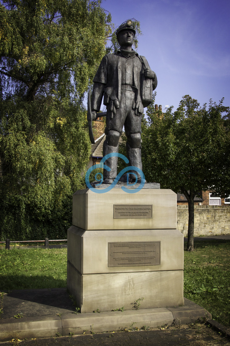 "Tribute to the British Miner" stock image