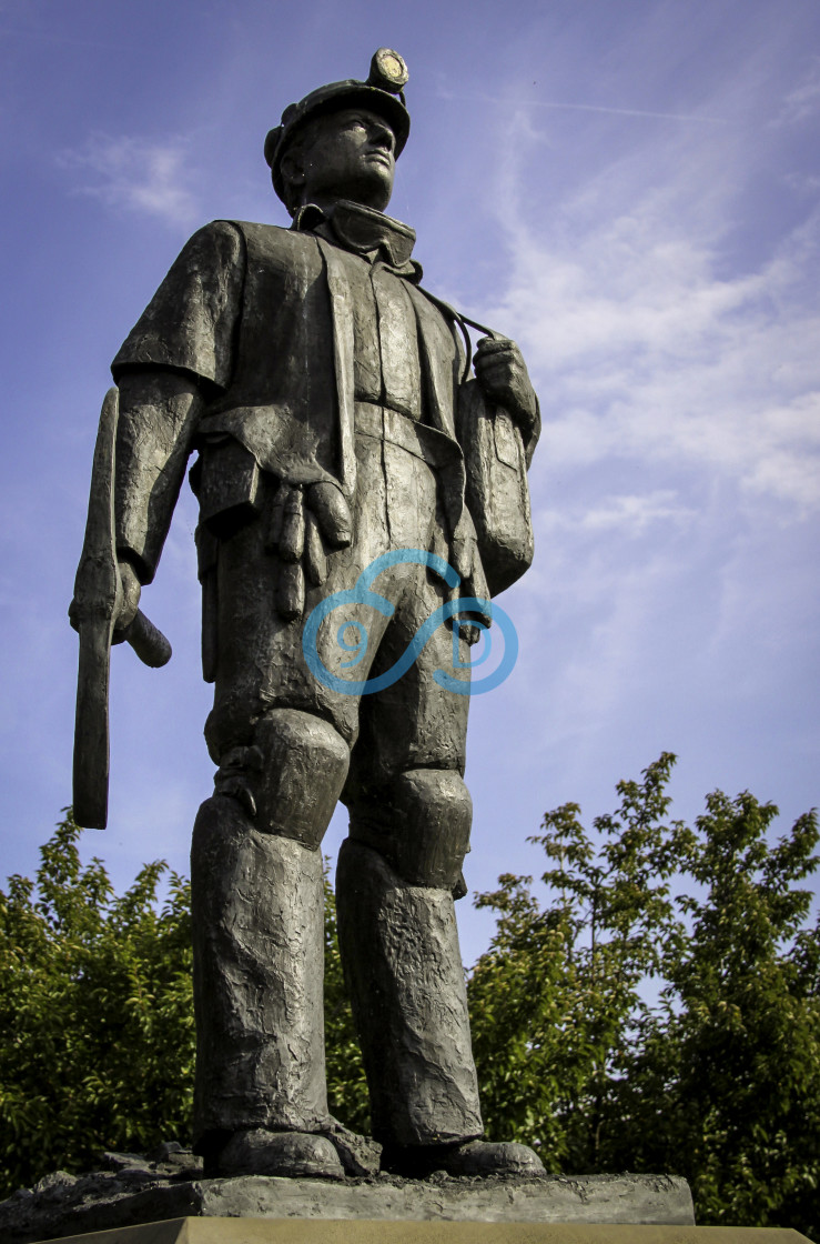 "Tribute to the British Miner" stock image