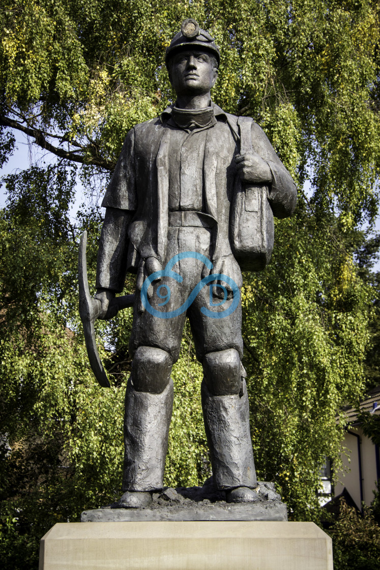 "Tribute to the British Miner" stock image