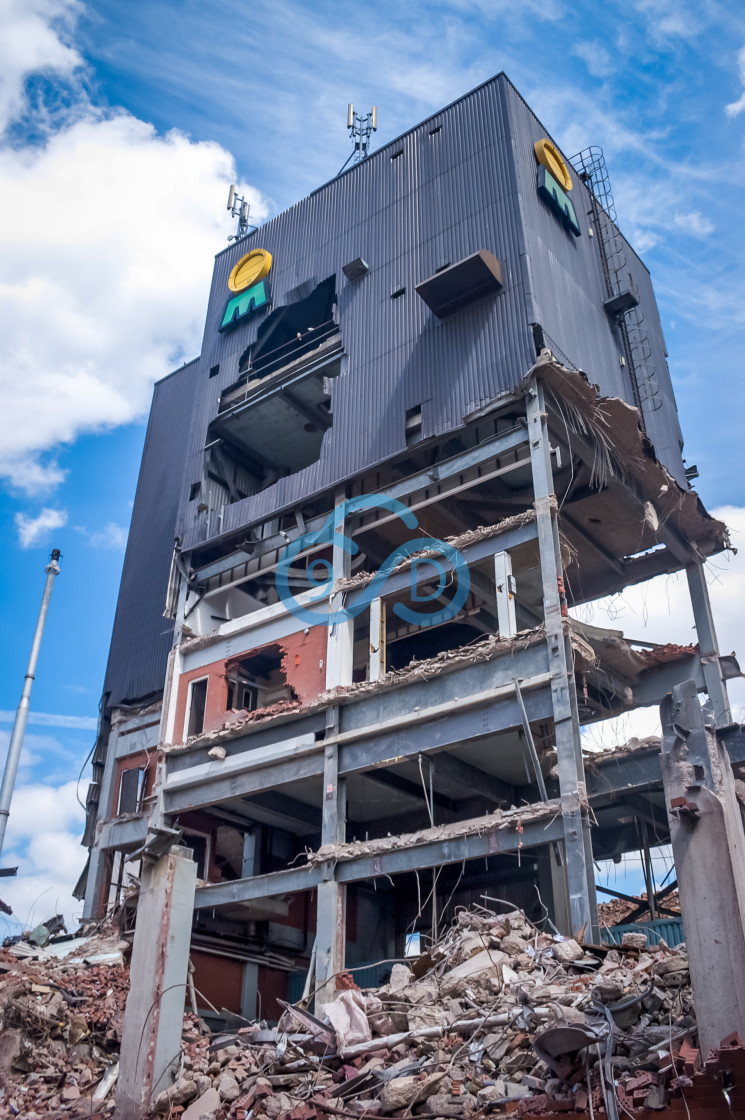 "Mansfield Brewery Demolition" stock image