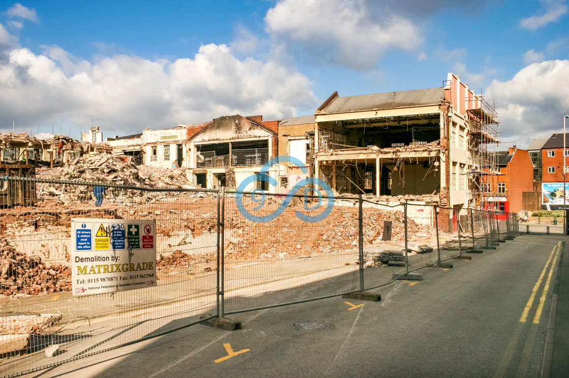 "Mansfield Shoe Company Demolition" stock image