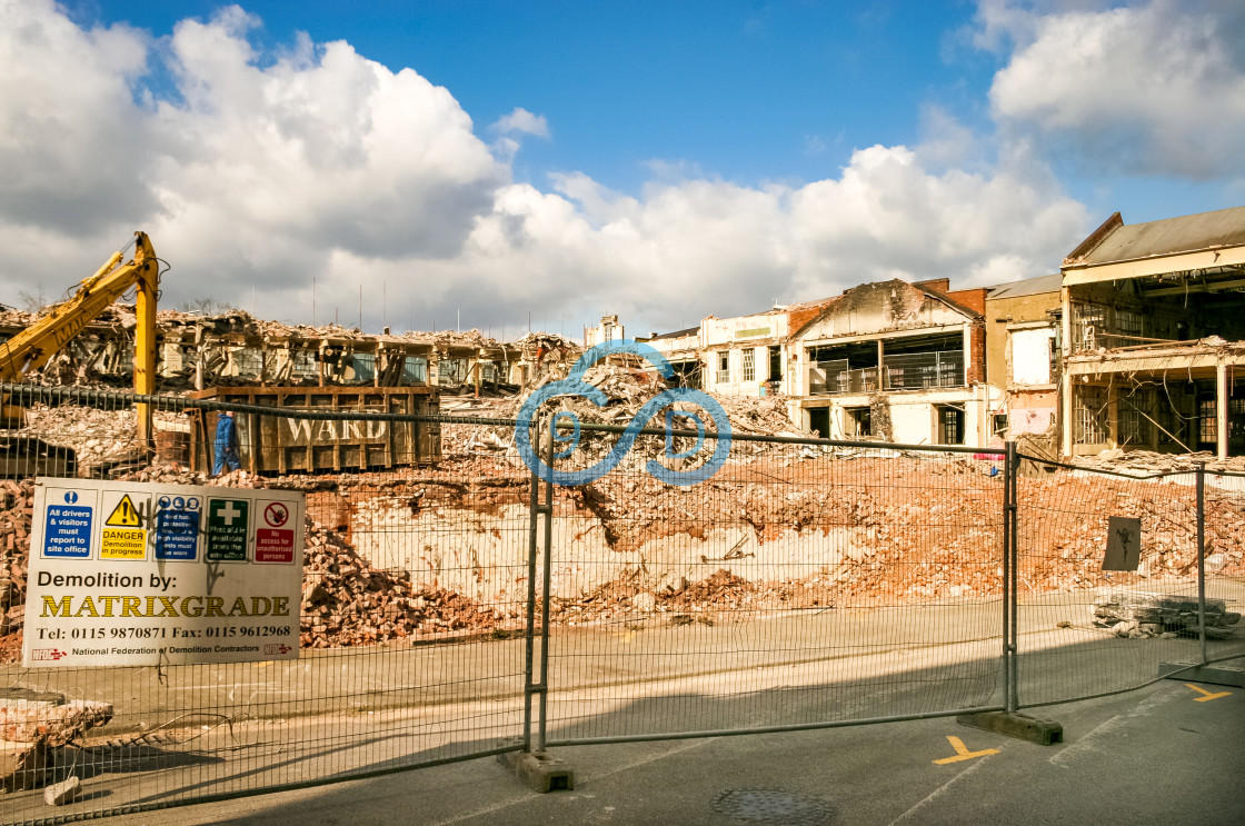 "Mansfield Shoe Company Demolition" stock image