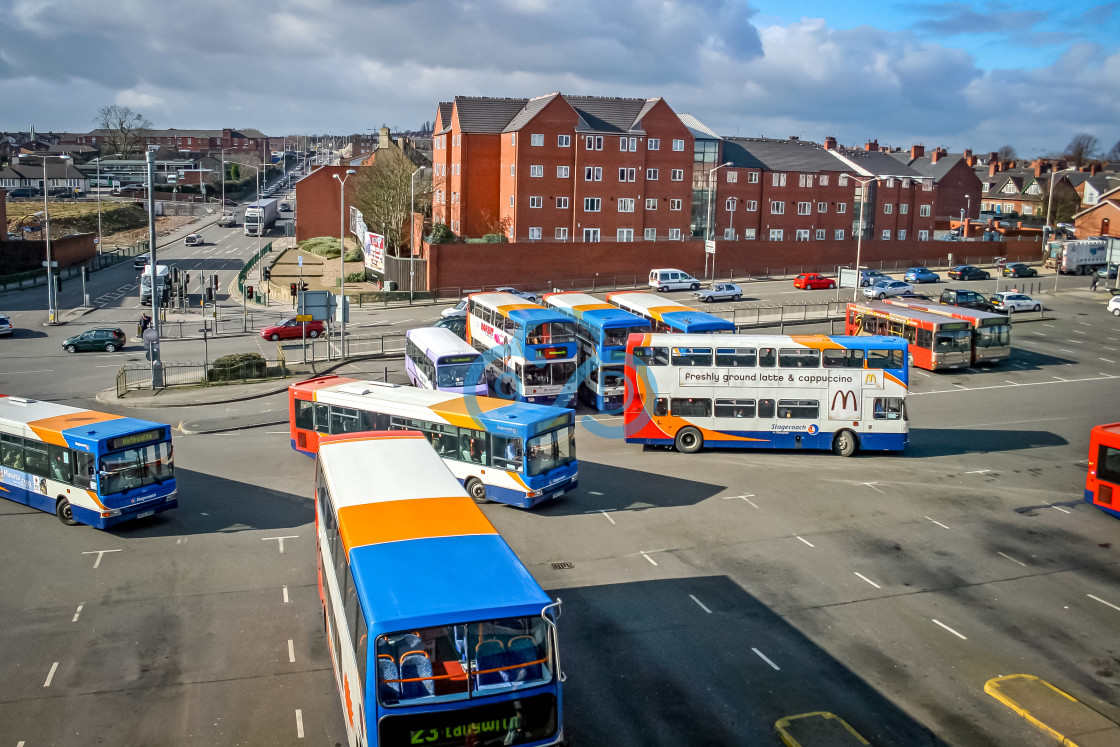 "The Old Bus Station, Mansfield" stock image