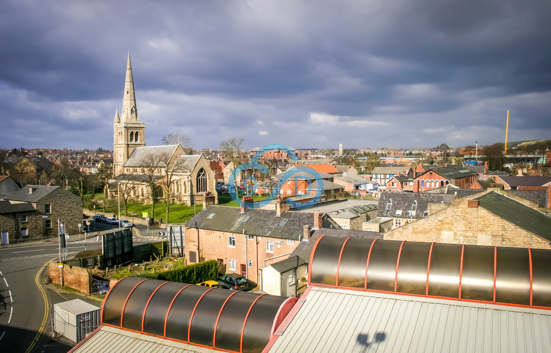 "St John's Church, Mansfield" stock image