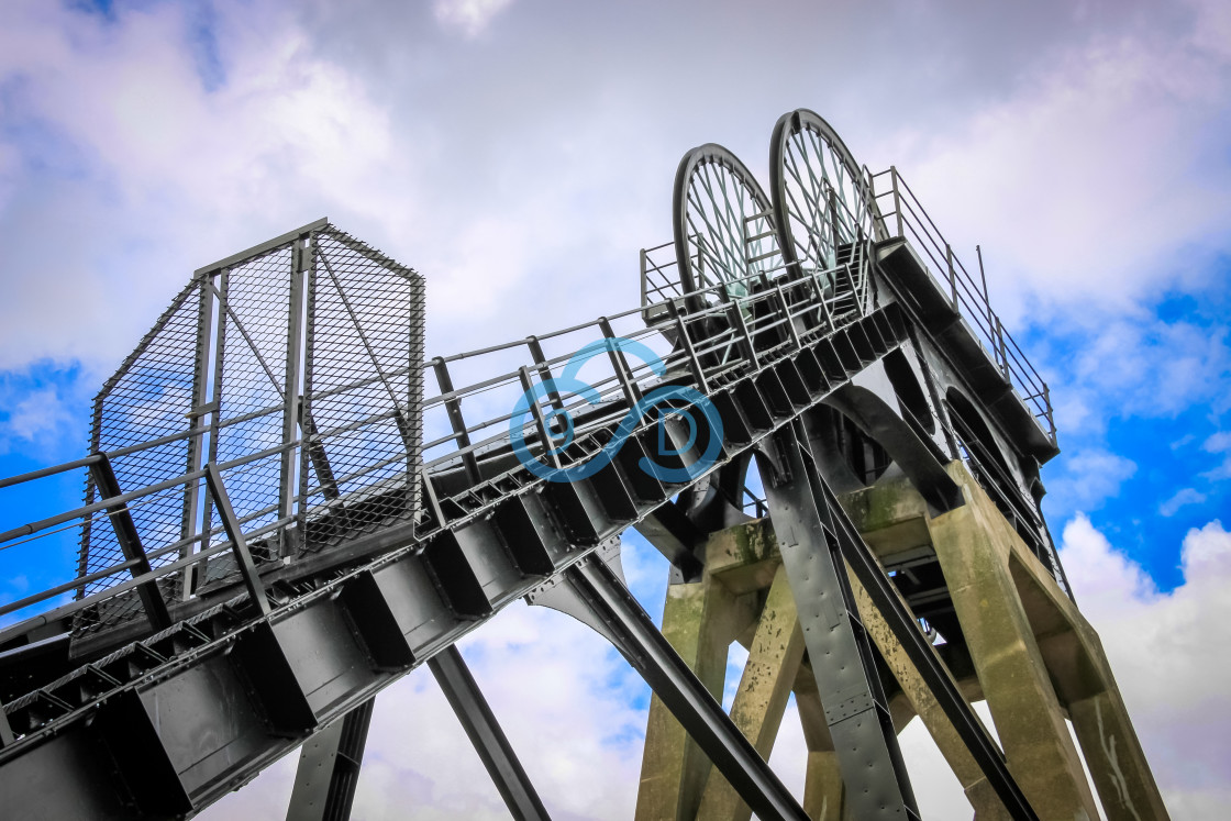 "Pleasley Colliery Winding Wheels" stock image