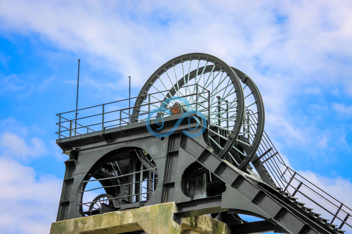 "Pleasley Colliery Winding Wheels" stock image