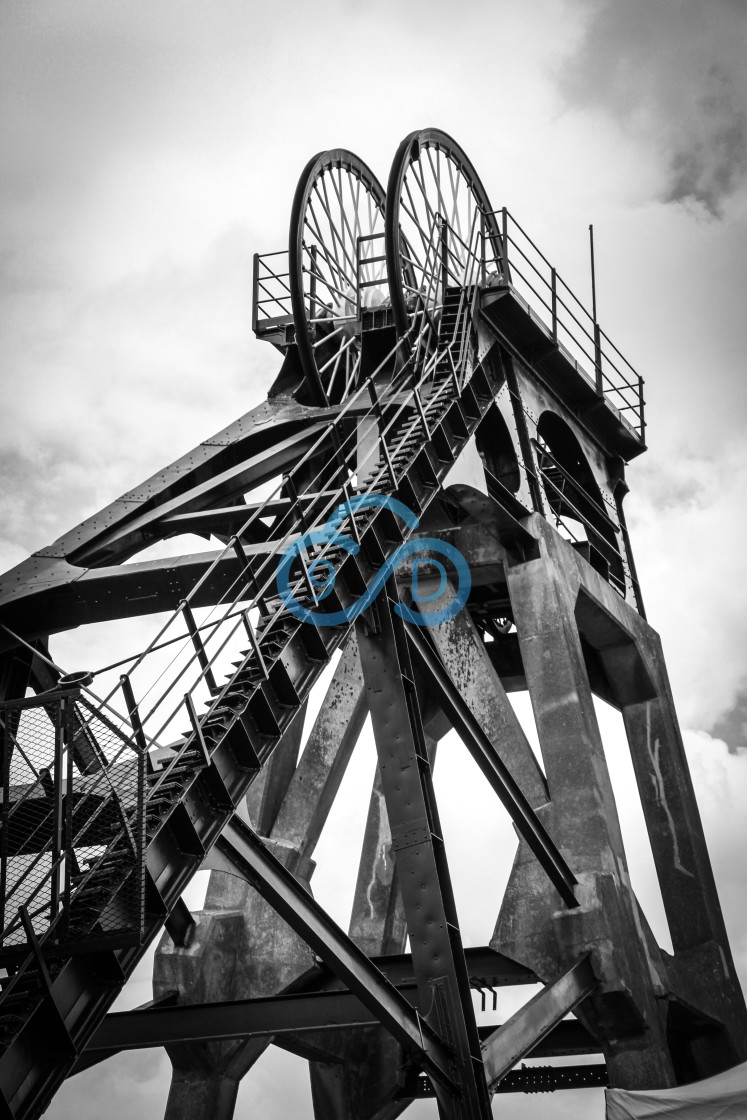 "Pleasley Colliery Winding Wheels" stock image