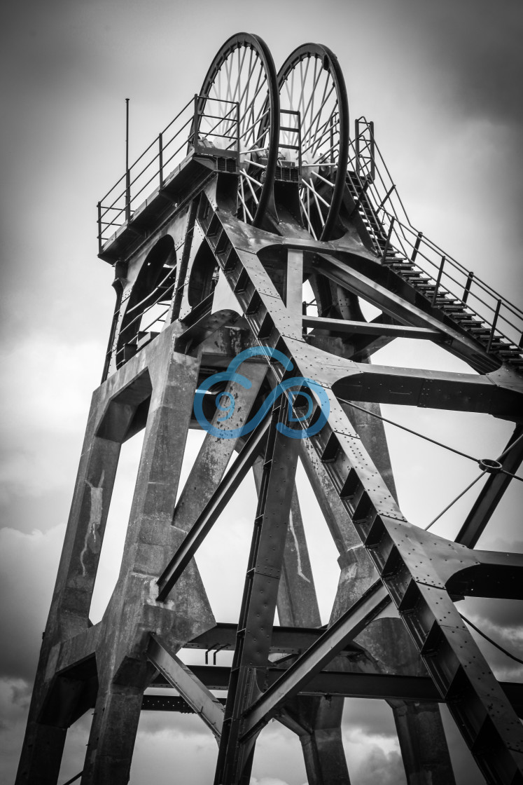 "Pleasley Colliery Winding Wheels" stock image