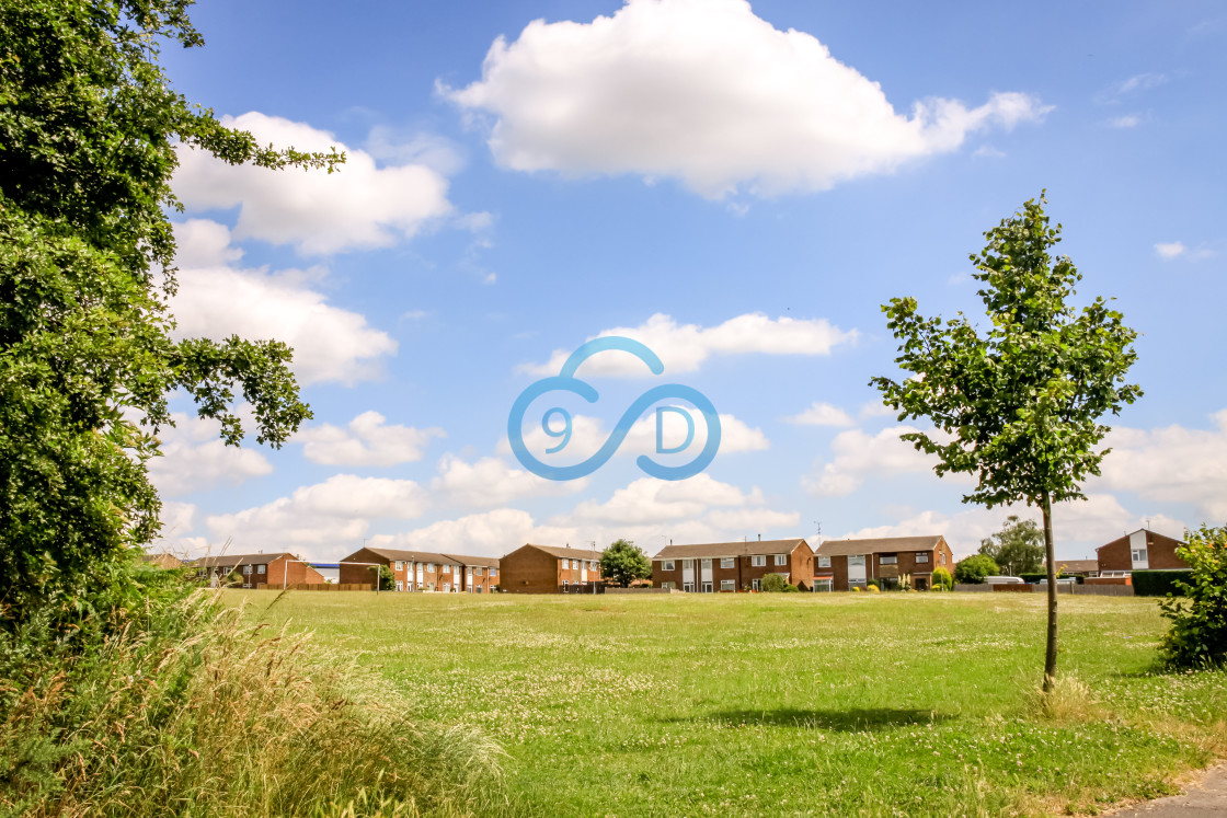 "Houses on Bellamy Road Estate, Mansfield." stock image