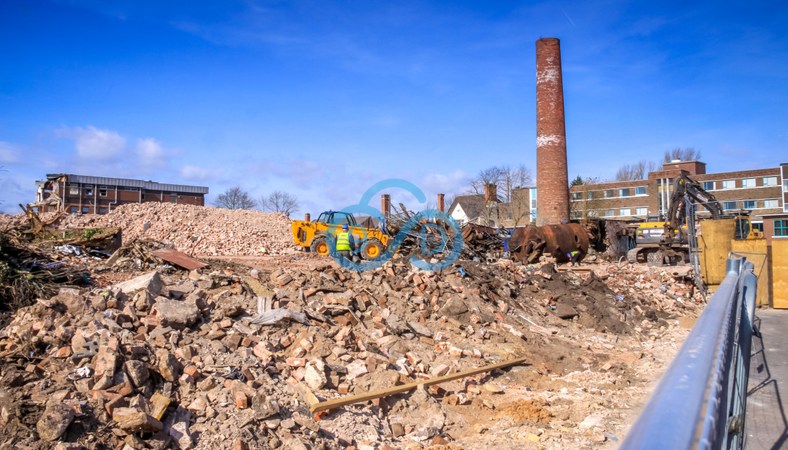 "Mansfield General Hospital Demolition" stock image