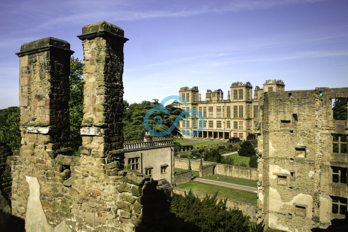 "Hardwick Hall, Derbyshire" stock image