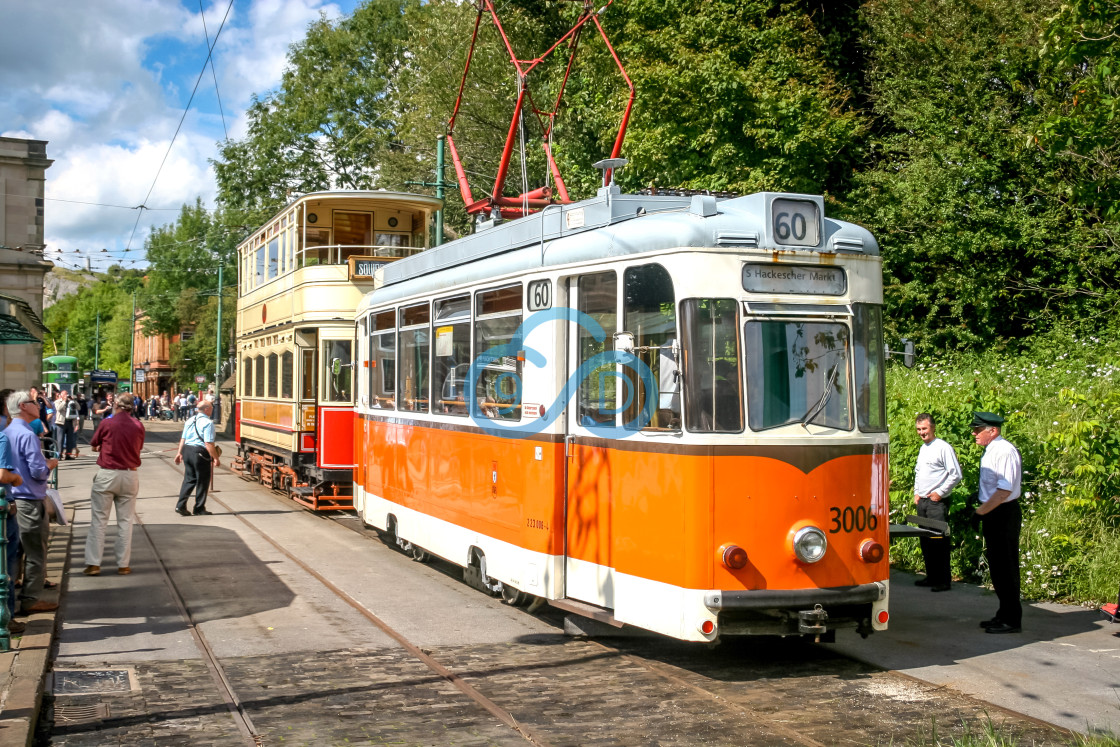 "Crich Tramway Museum, Derbyshire" stock image