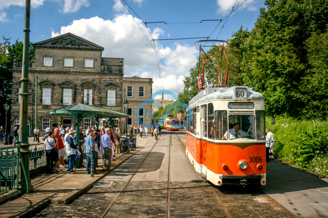 "Crich Tramway Museum, Derbyshire" stock image