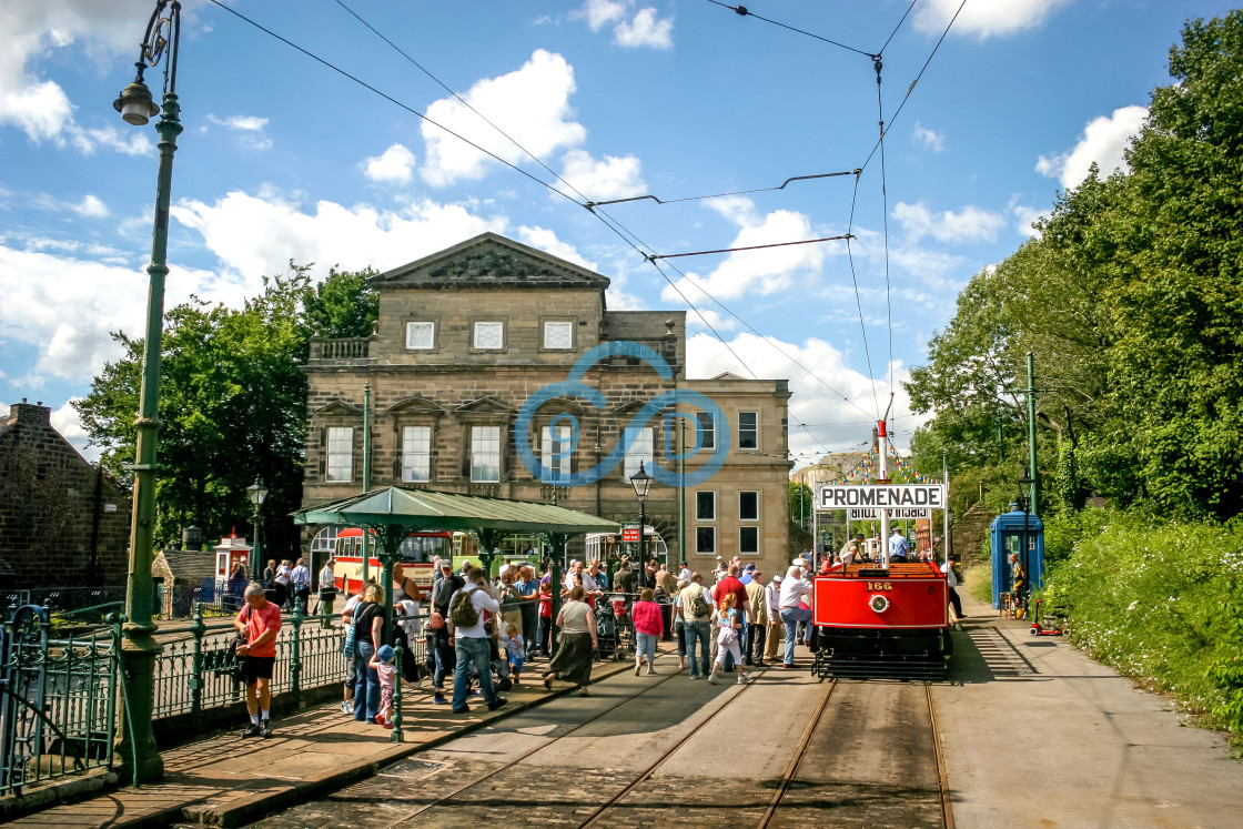"Crich Tramway Museum, Derbyshire" stock image