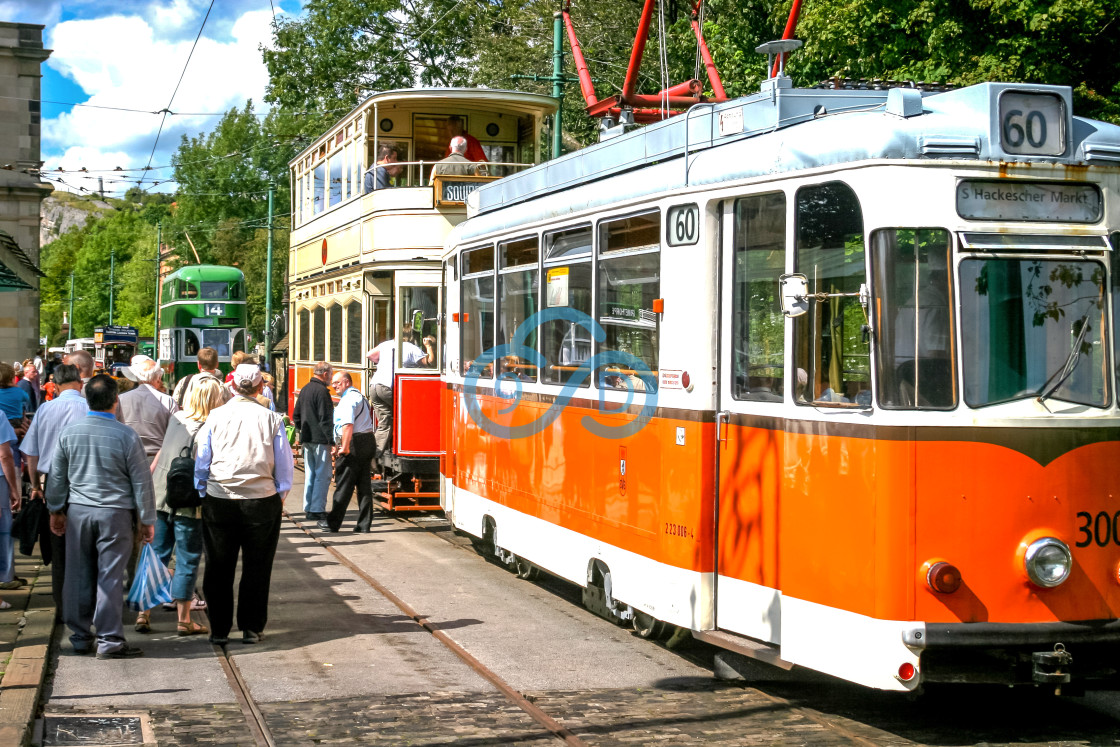 "Crich Tramway Museum, Derbyshire" stock image