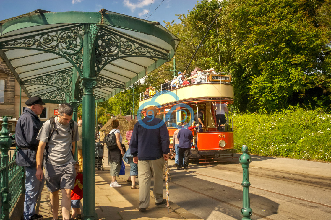 "Crich Tramway Museum, Derbyshire" stock image