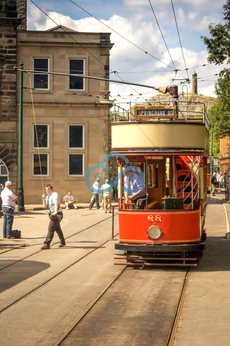 "Crich Tramway Museum, Derbyshire" stock image