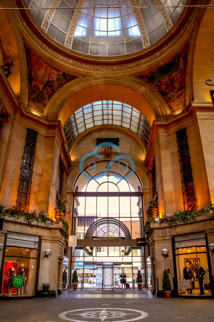 "Shops in The Exchange, Nottingham" stock image