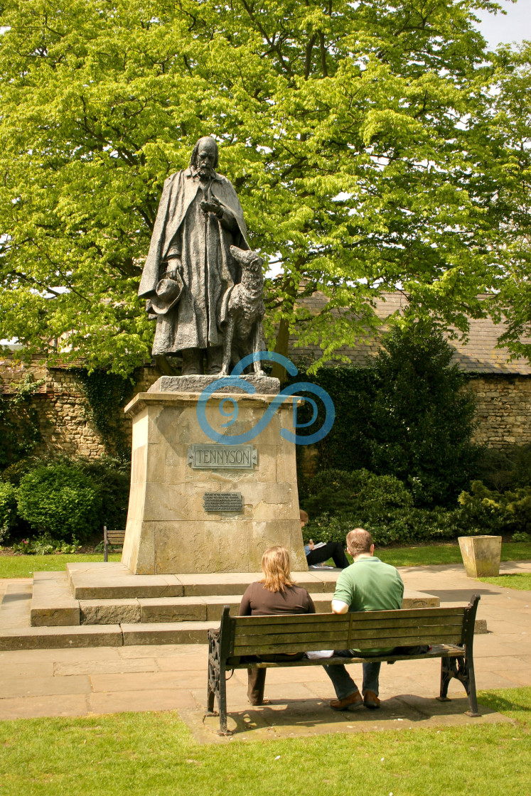 "Alfred Tennyson Statue" stock image