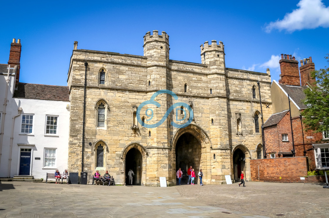 "Exchequer Gate, Lincoln" stock image