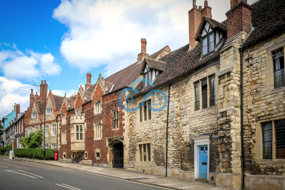 "Houses on Pottergate, Lincoln" stock image