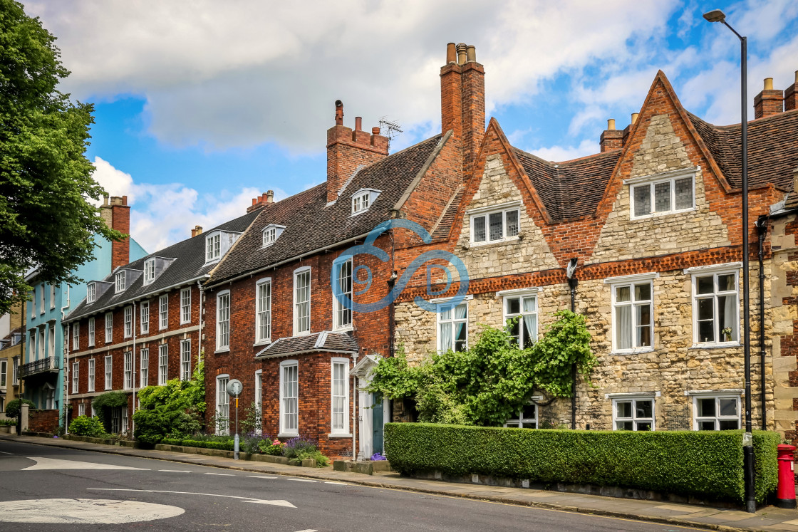 "Houses on Pottergate, Lincoln" stock image