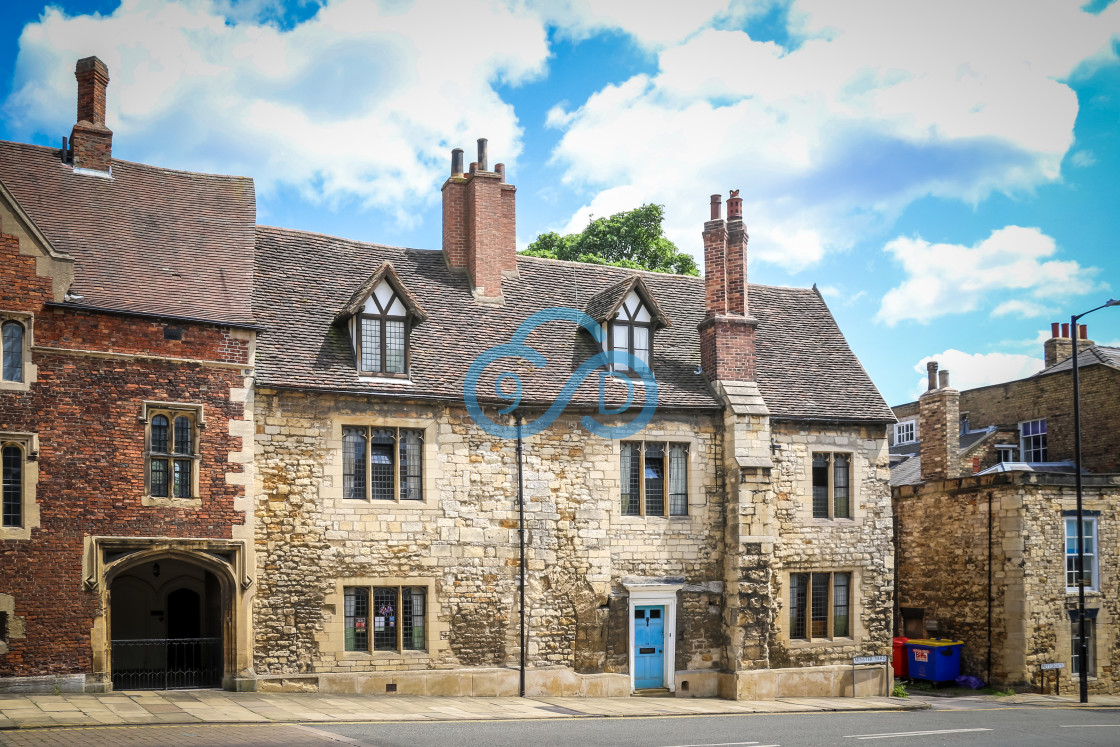 "Houses on Pottergate, Lincoln" stock image