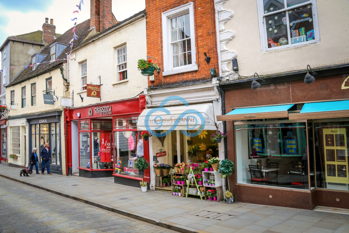 "Shoppers in Lincoln" stock image