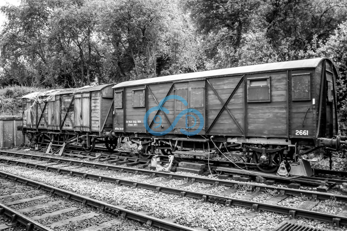 "Old Train Carriages" stock image