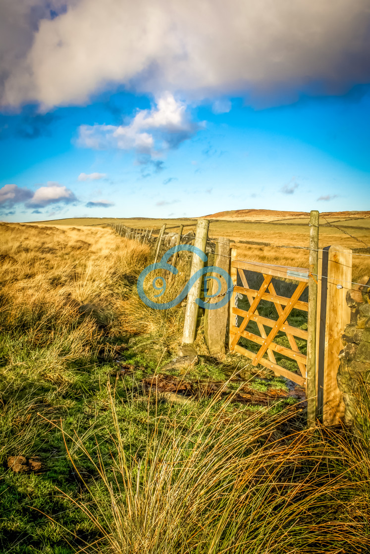 "Heathland at Curbar Edge" stock image