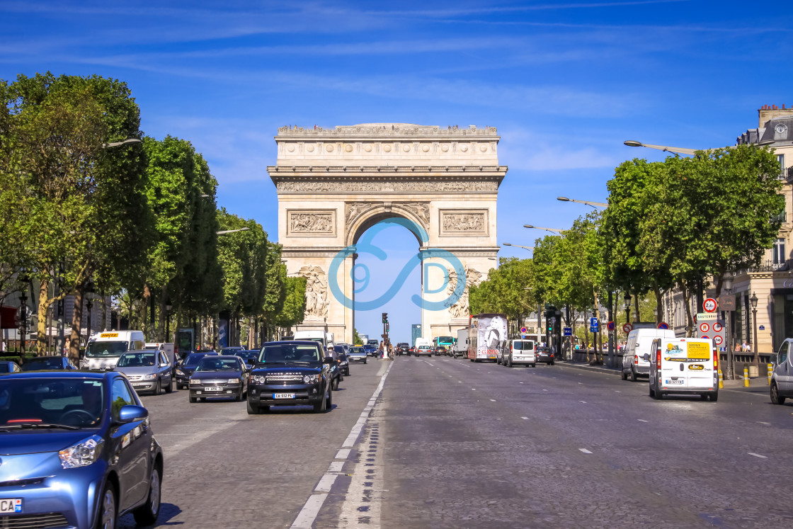 "The Arc de Triomphe, Paris" stock image