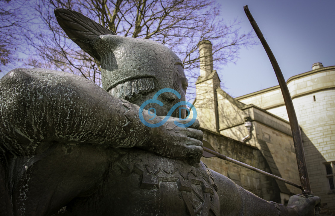 "Robin Hood Statue, Nottingham" stock image