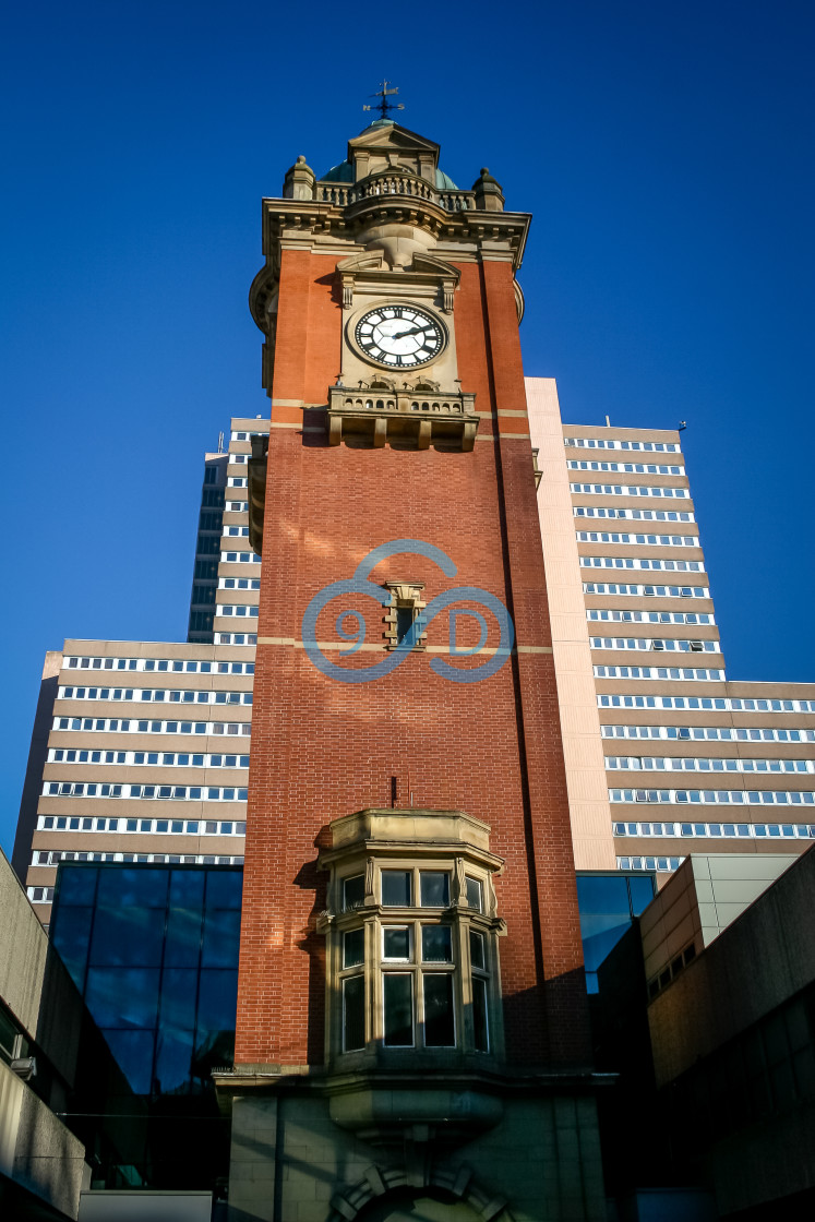 "Victoria Shopping Centre Clock Tower, Nottingham" stock image