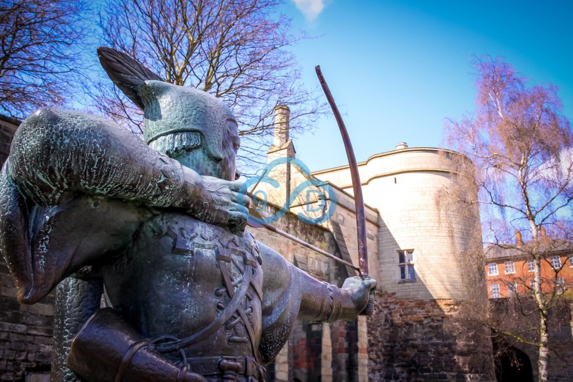 "Robin Hood Statue, Nottingham" stock image