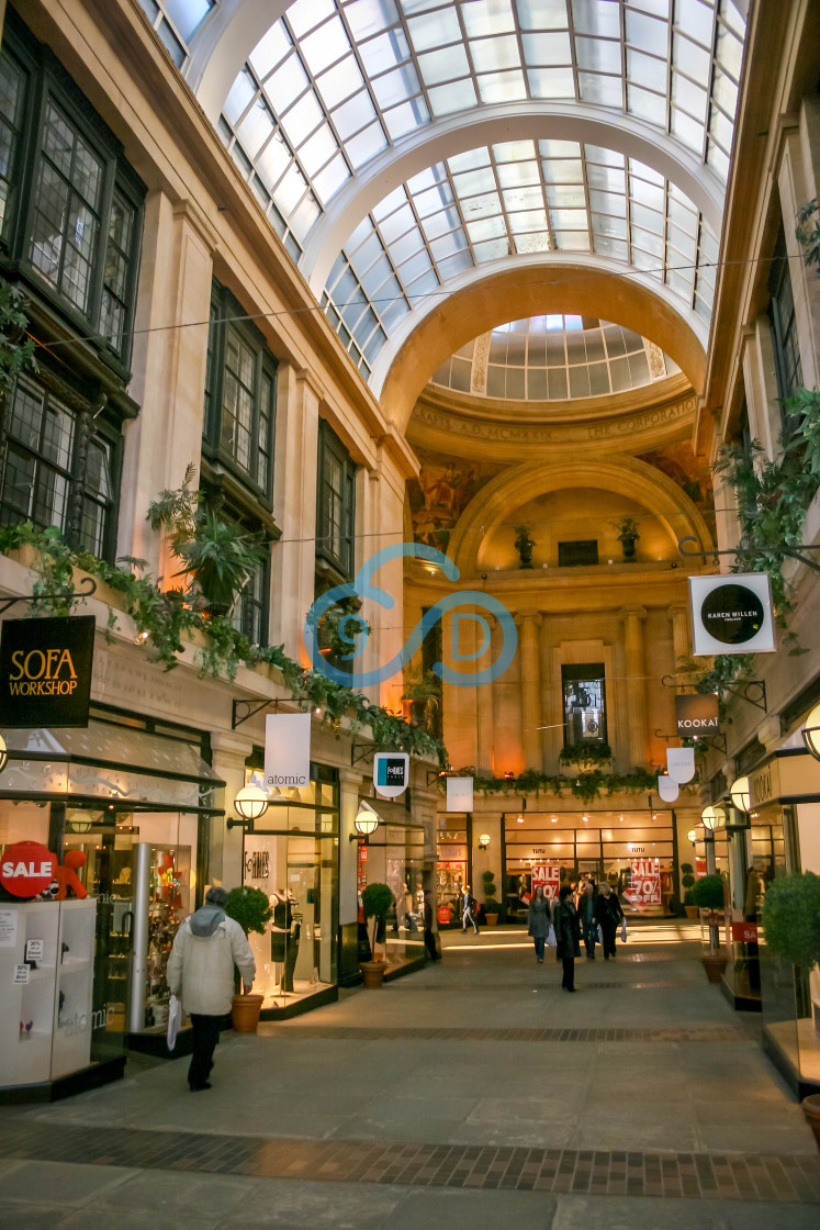 "Shops in The Exchange, Nottingham" stock image