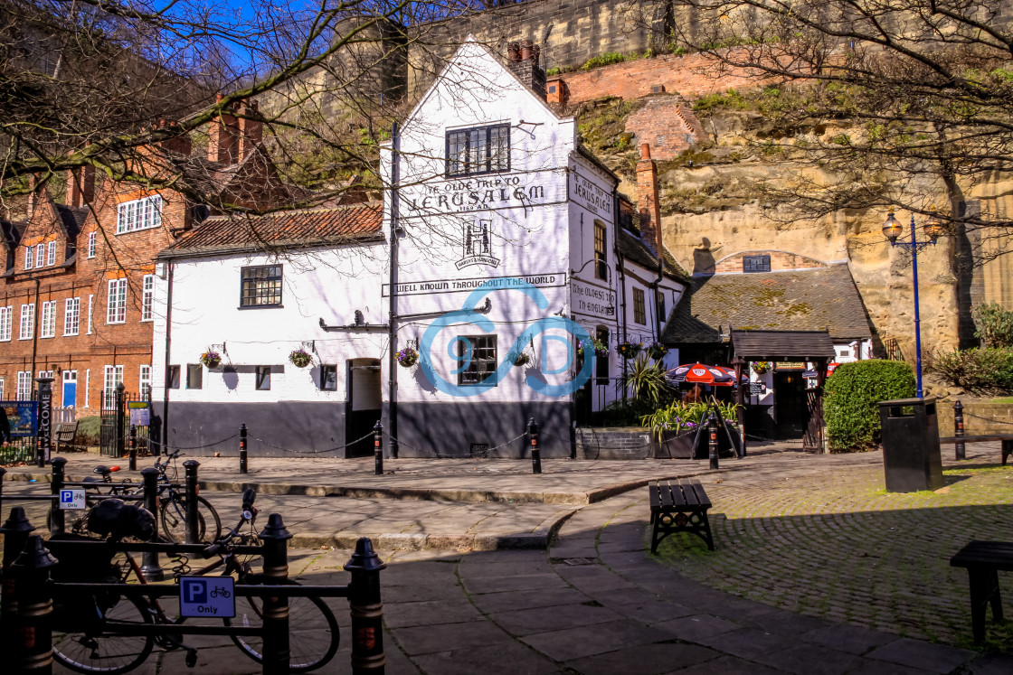 "Ye Olde Trip to Jerusalem, Nottingham" stock image