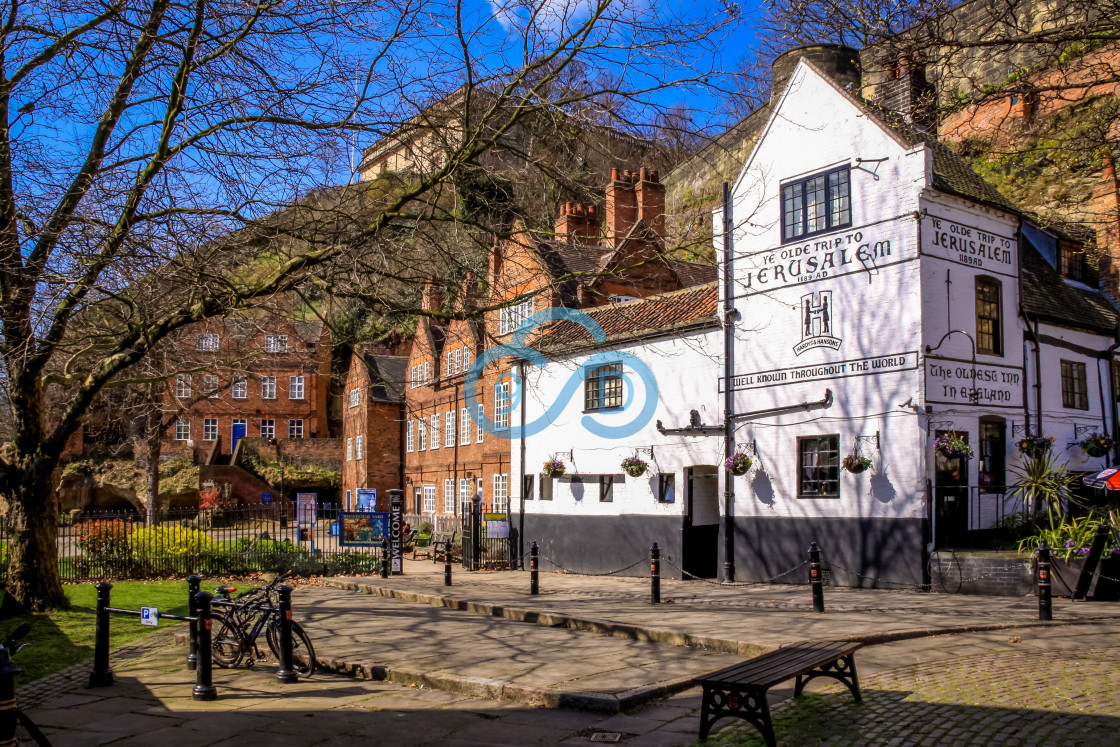 "Ye Olde Trip to Jerusalem, Nottingham" stock image