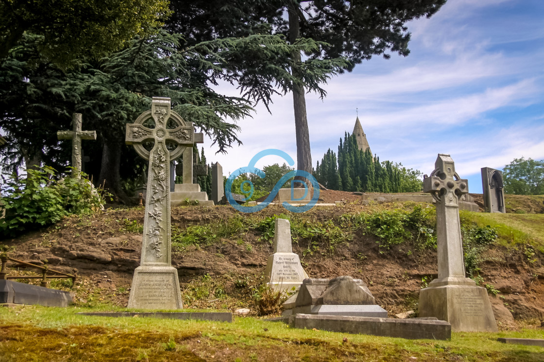 "Rock Cemetery, Nottingham" stock image