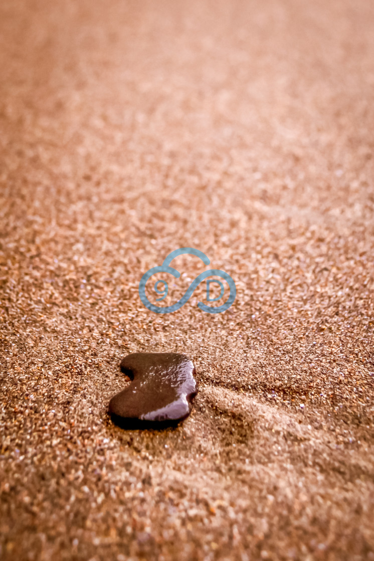 "Odd-Shaped Stone on the Beach" stock image