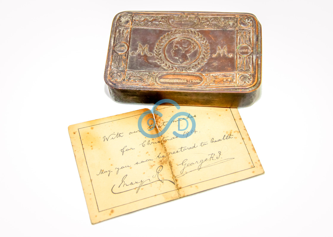 "WW1 Christmas Tin" by Julian Wright - $6.03 "WW1 Christmas Tin" stock image
