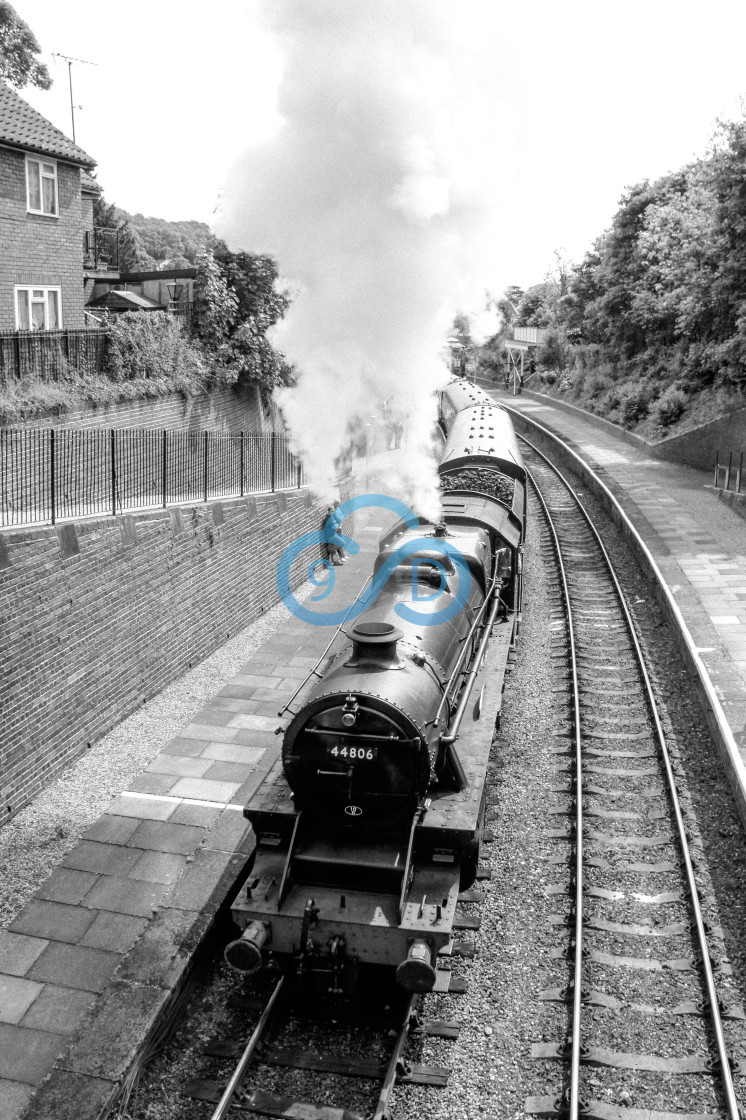 "Steam Train at Llangollen, North Wales" stock image