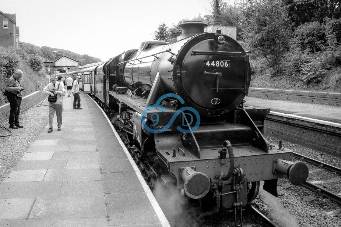 "Steam Train at Llangollen, North Wales" stock image