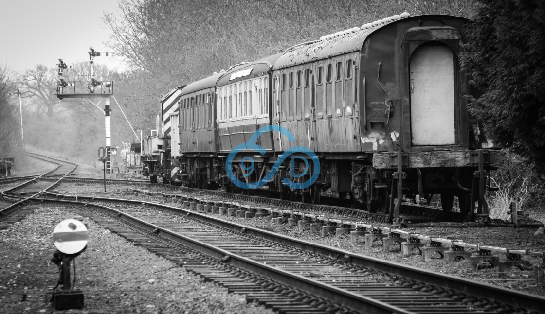 "Abandoned Train Carriages" stock image