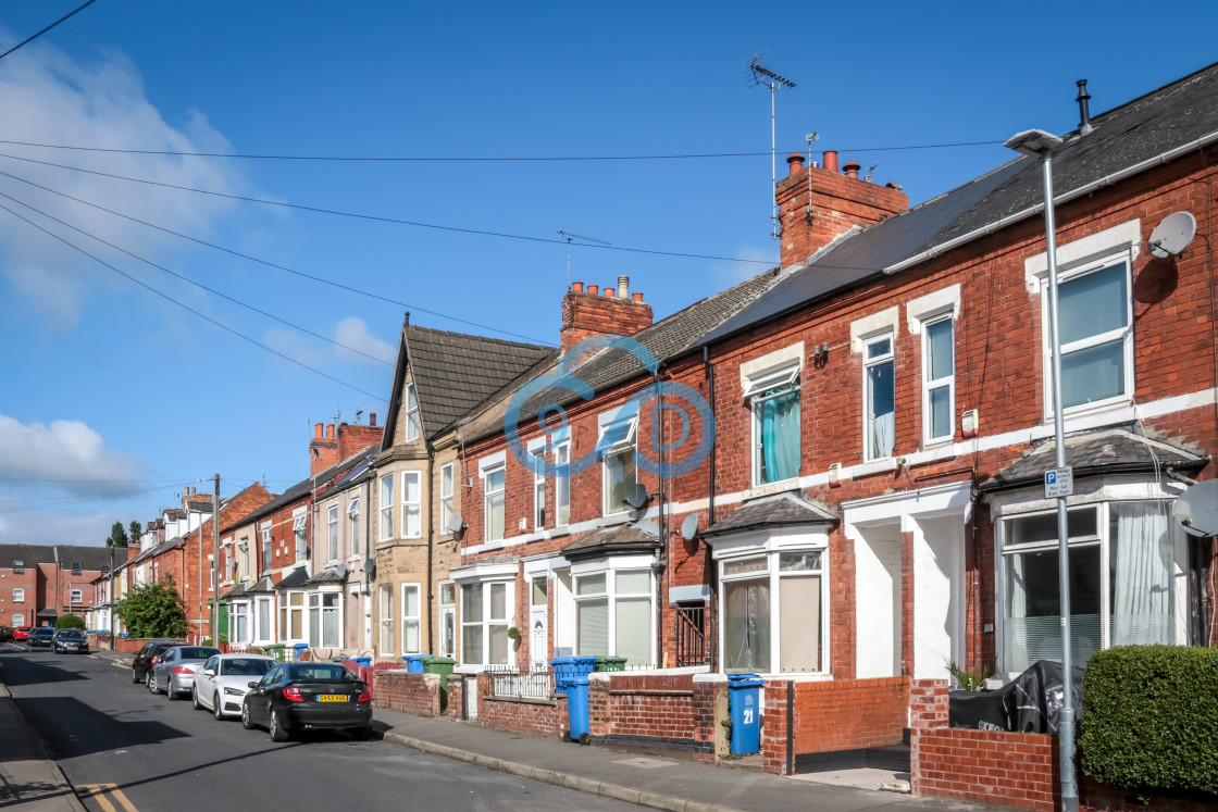 "Terraced Housing, Mansfield" stock image