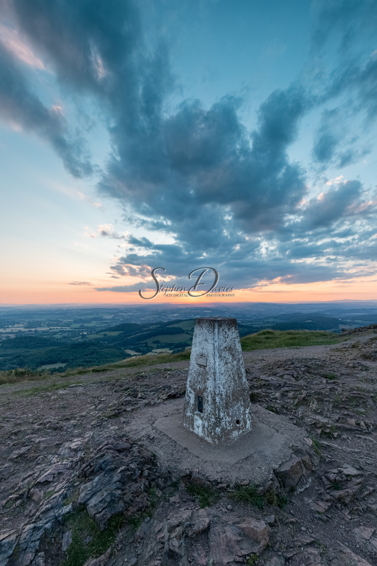 "Worcestershire Beacon Sunset" stock image