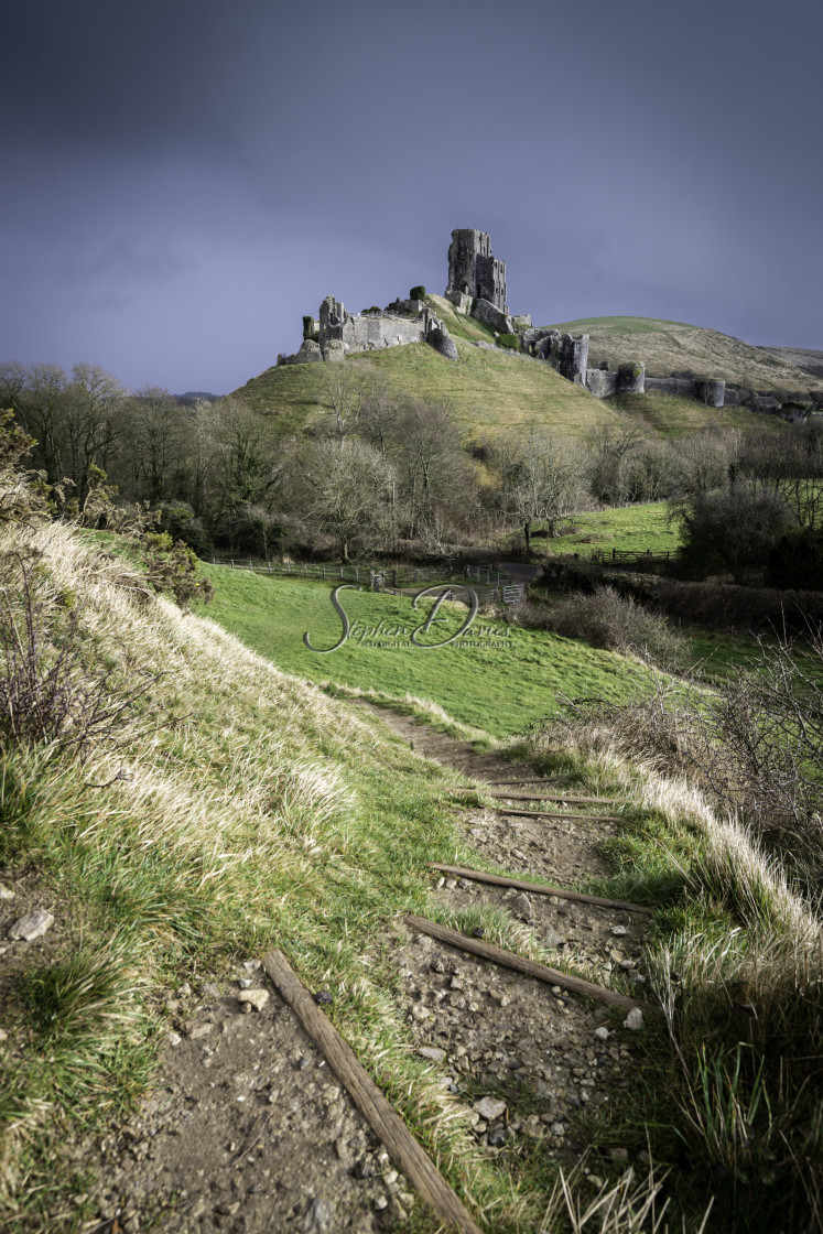 "Corfe Castle" stock image