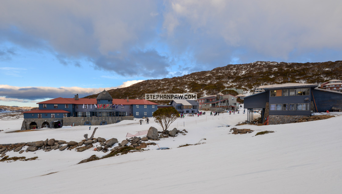 "Kosciuszko chalet // Charlotte Pass, Australia" stock image