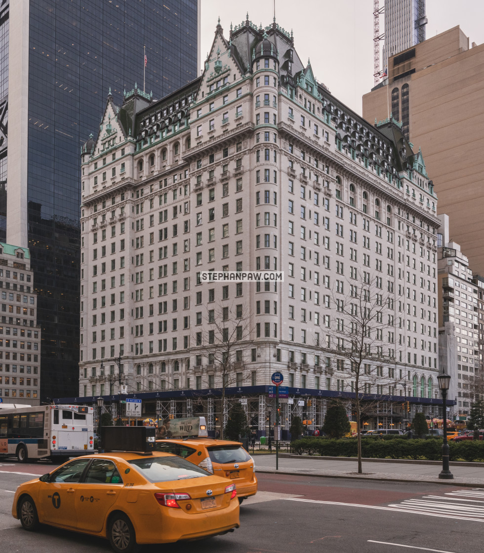 "The Plaza from 5th Avenue // Manhattan, New York" stock image