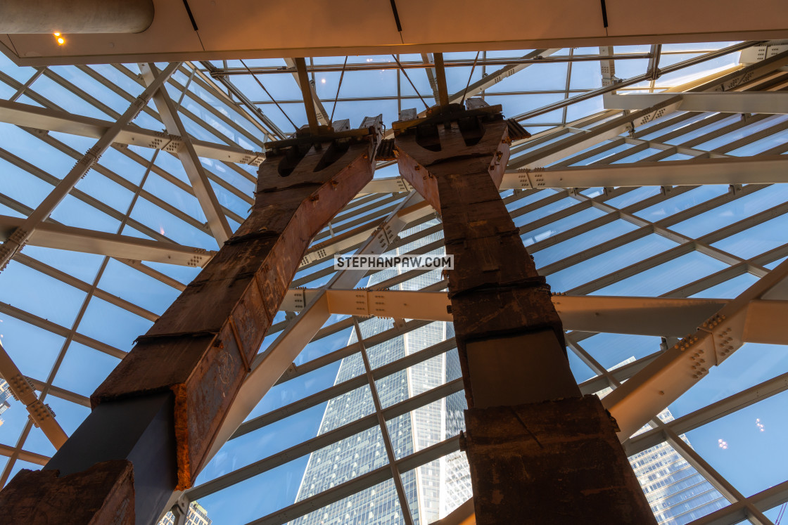 "Outstretched arms reaching for the skies // 9/11 Memorial & Muse" stock image